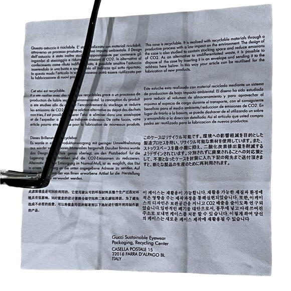 GUCCI Gucci Bio Based QHR03BWEMG Wayfarer Style Frames/Glasses Black Unisex - Picture 10 of 13